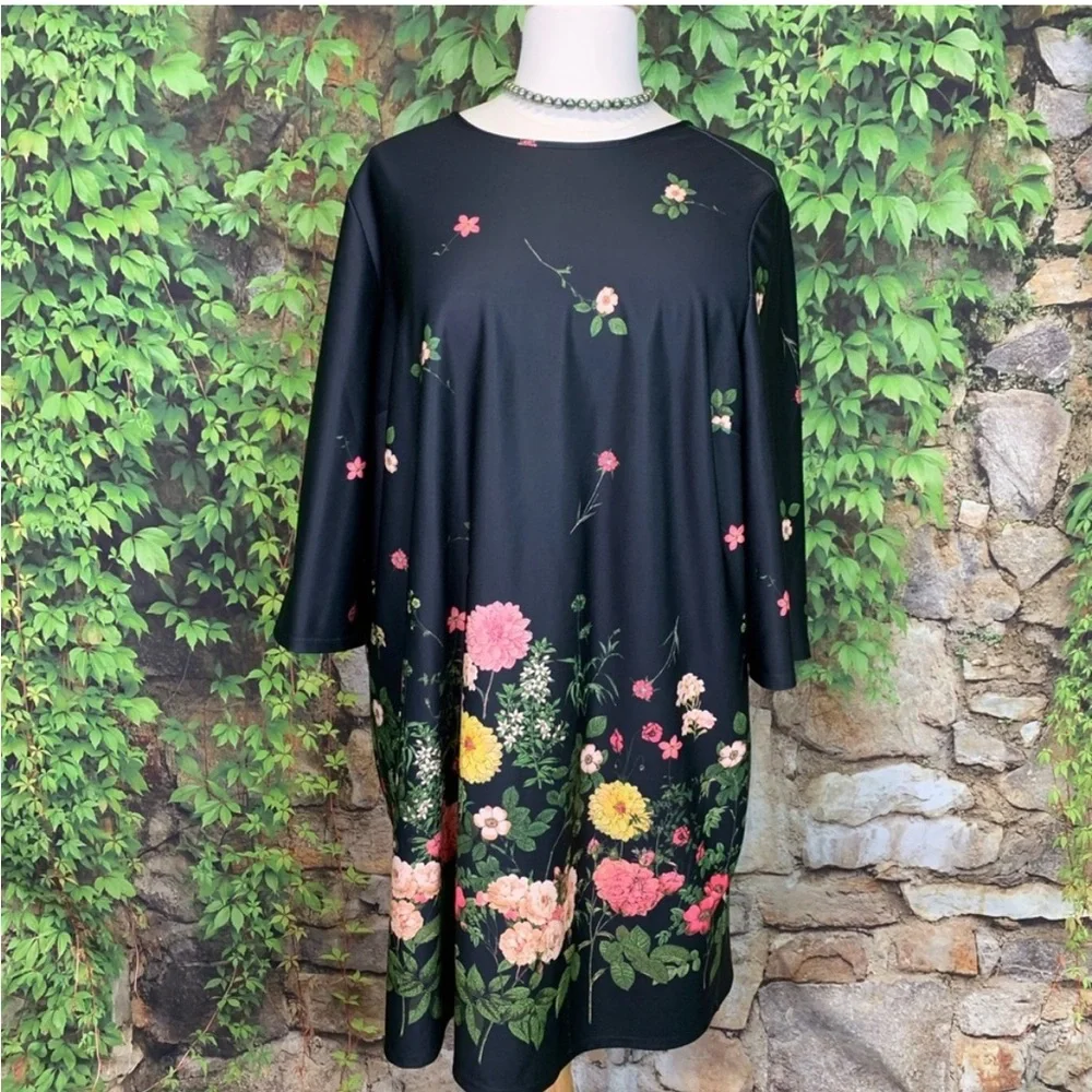 ASOS CURVE Floral Shift Dress, 22 EUC - Picture 2 of 5